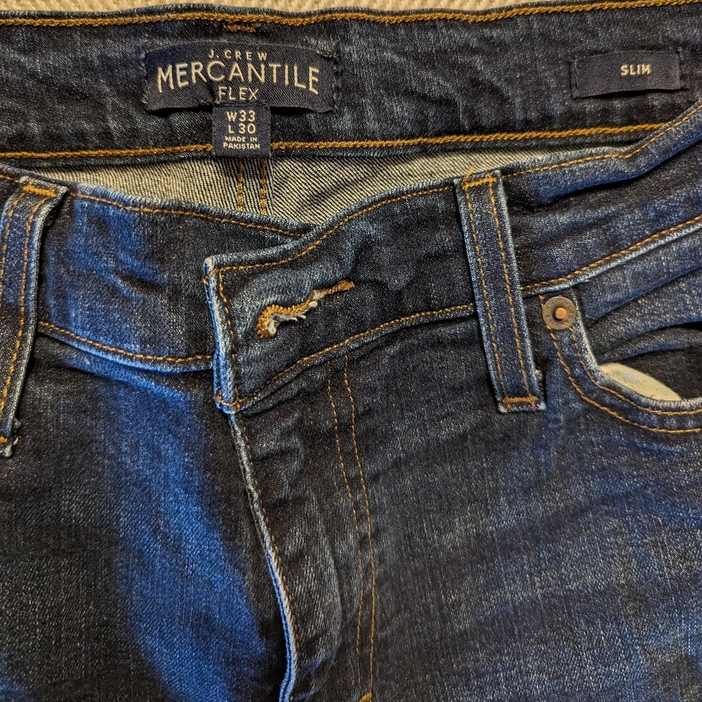 J crew factory "flex" slim fit Jeans 33x30